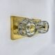 Pair of Peil & Putzler ice cube glass wall lamps, 1970s