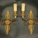 Paire d'appliques aux palmettes style empire