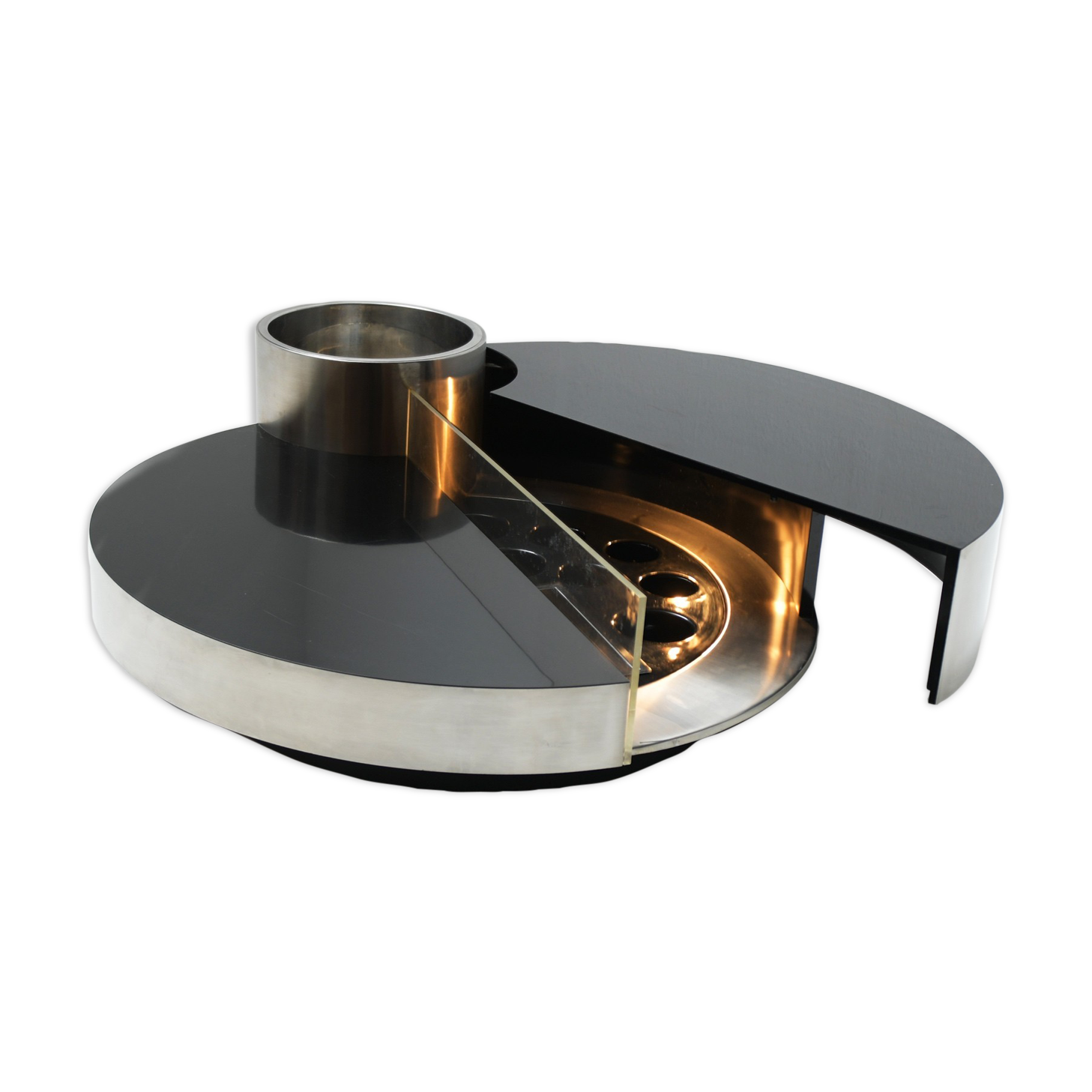 Harry’s bar rotating coffee table by Massimo Papiri for Mario Sabot Italy 1970s