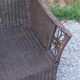 Set de 3 fauteuils en rotin des années 70