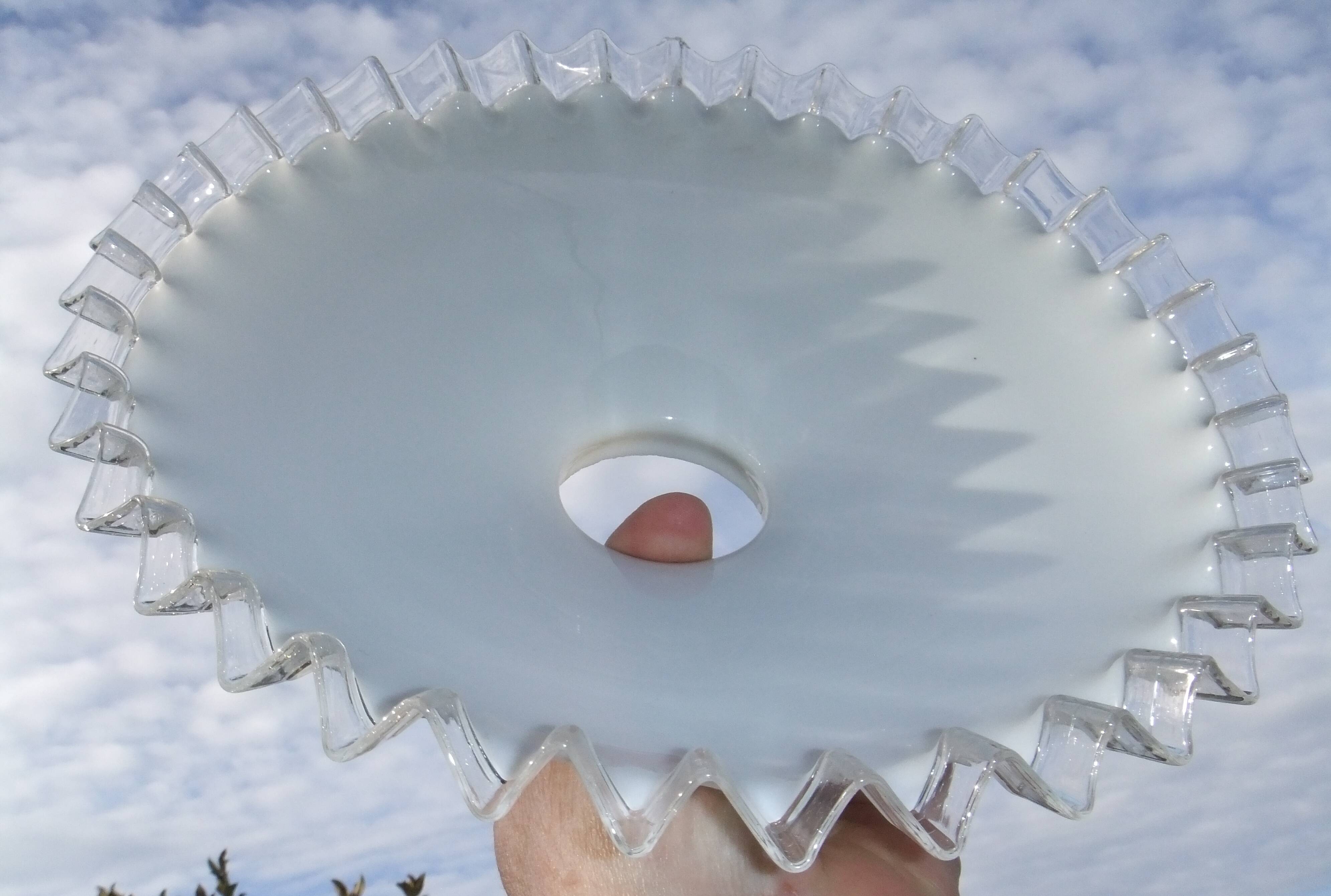 Opaline mount drop speckled lace lampshade pendant chandelier lamp tu