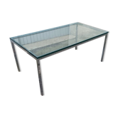 Table basse vintage dalle de verre