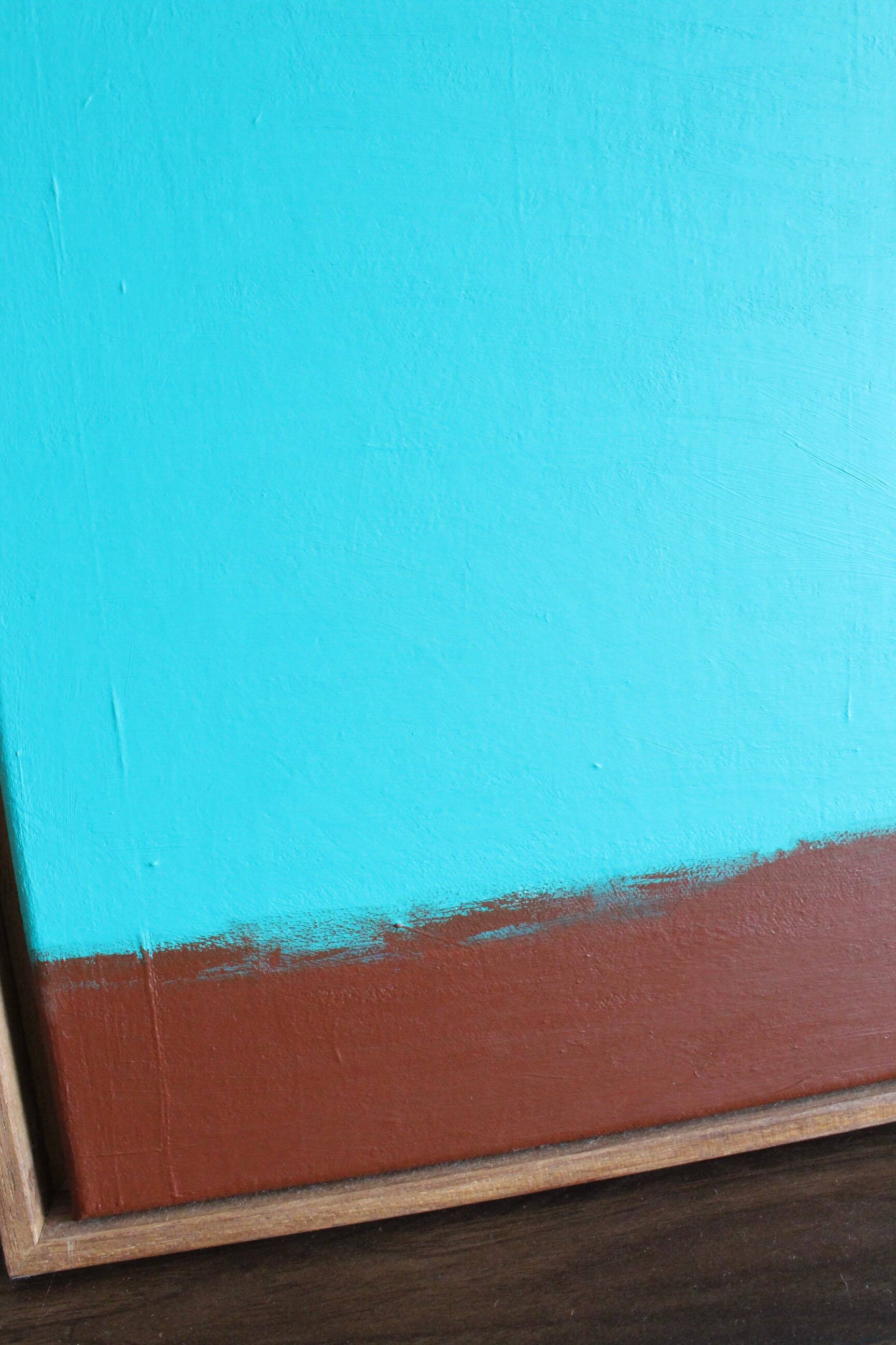Minimalist painting "Meditative turquoise"