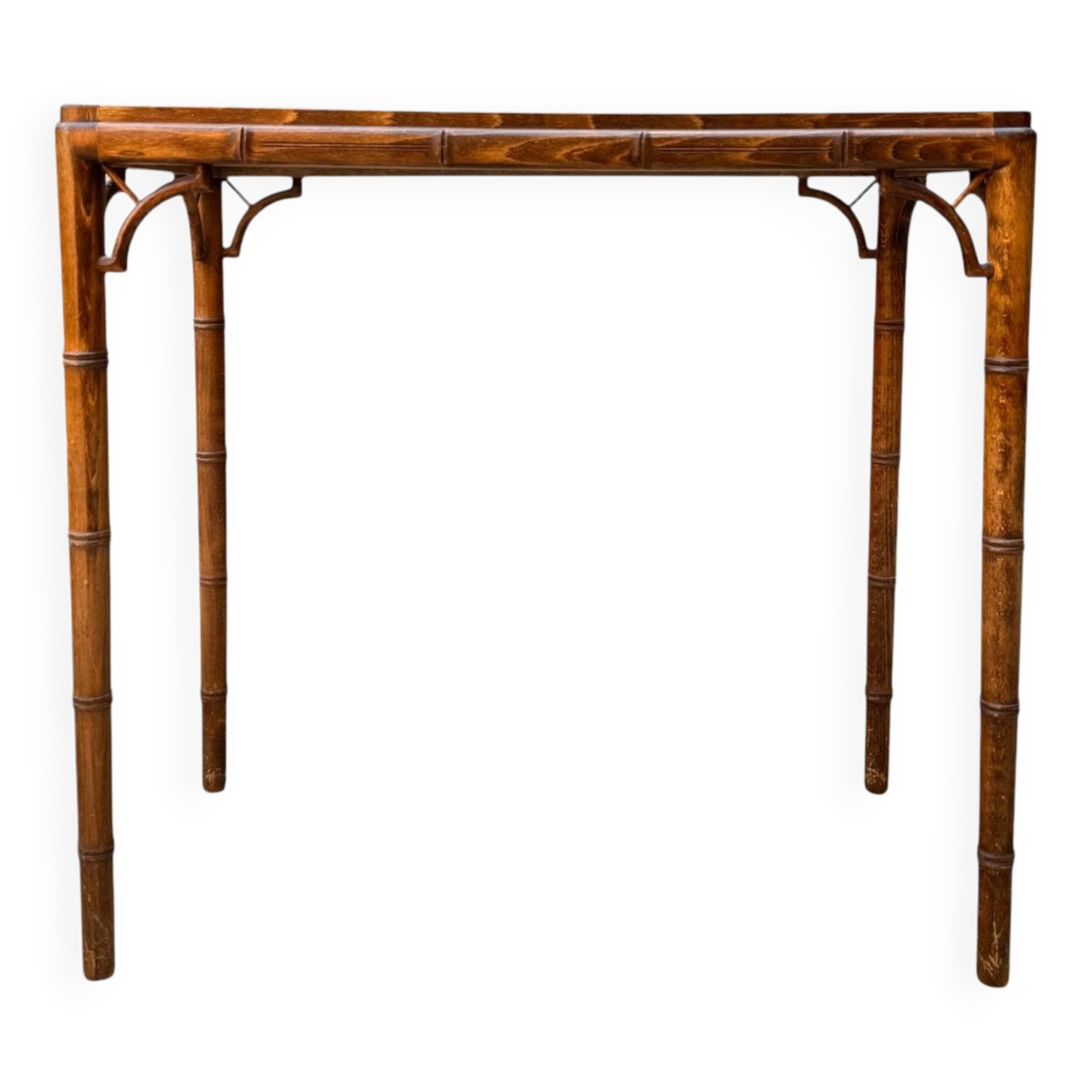 Console en faux bambou de style Chippendale