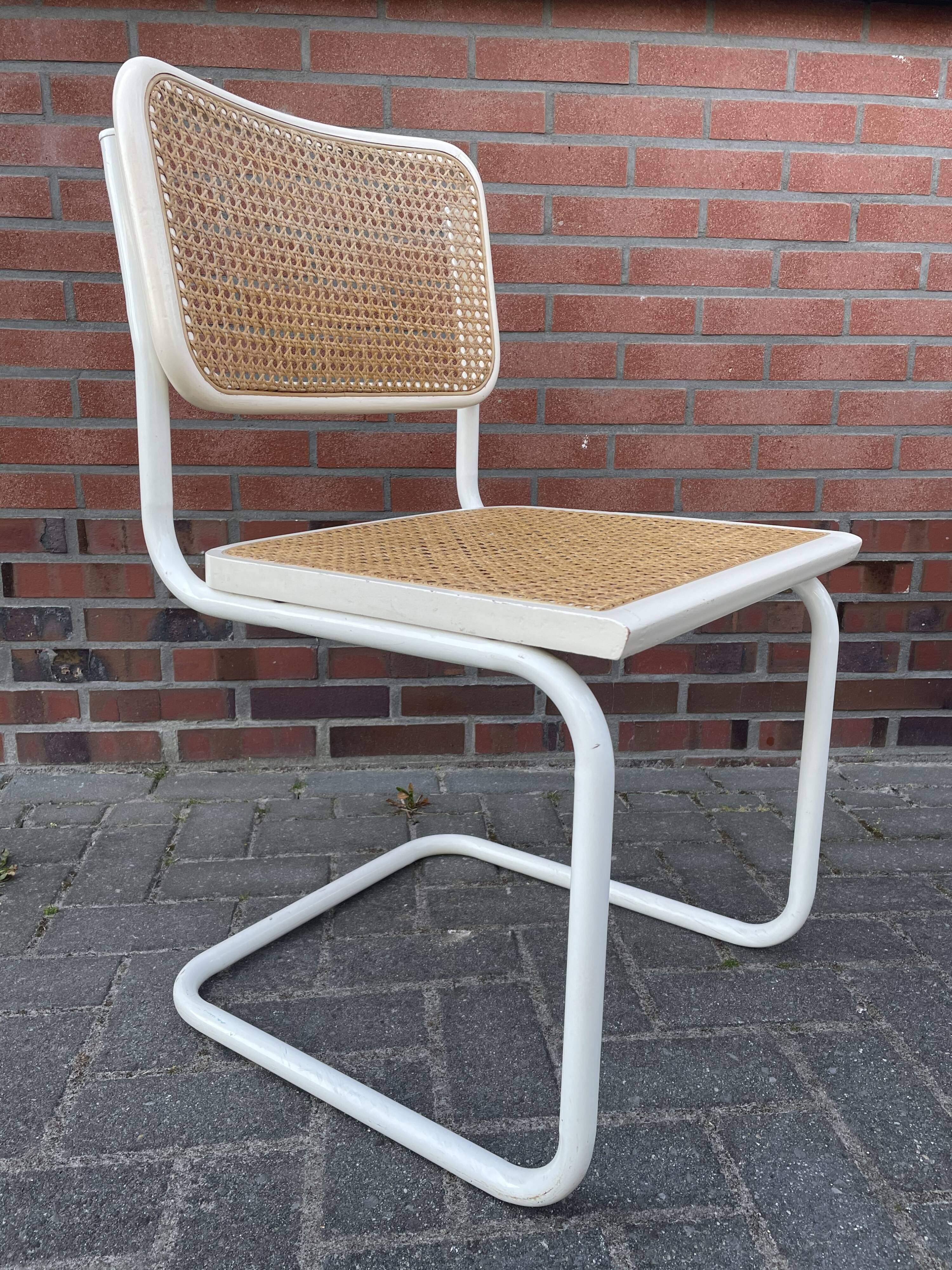Cesca dining room chair designed by Marcel Breuer