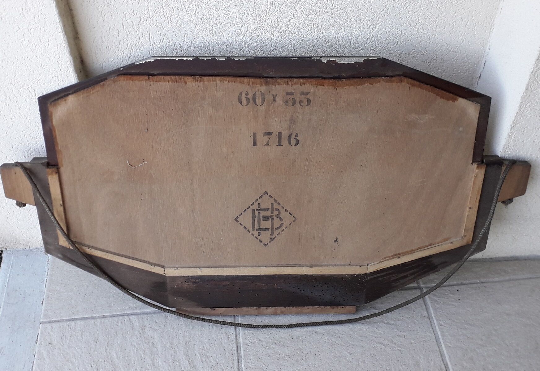 Miroir années 60 bois