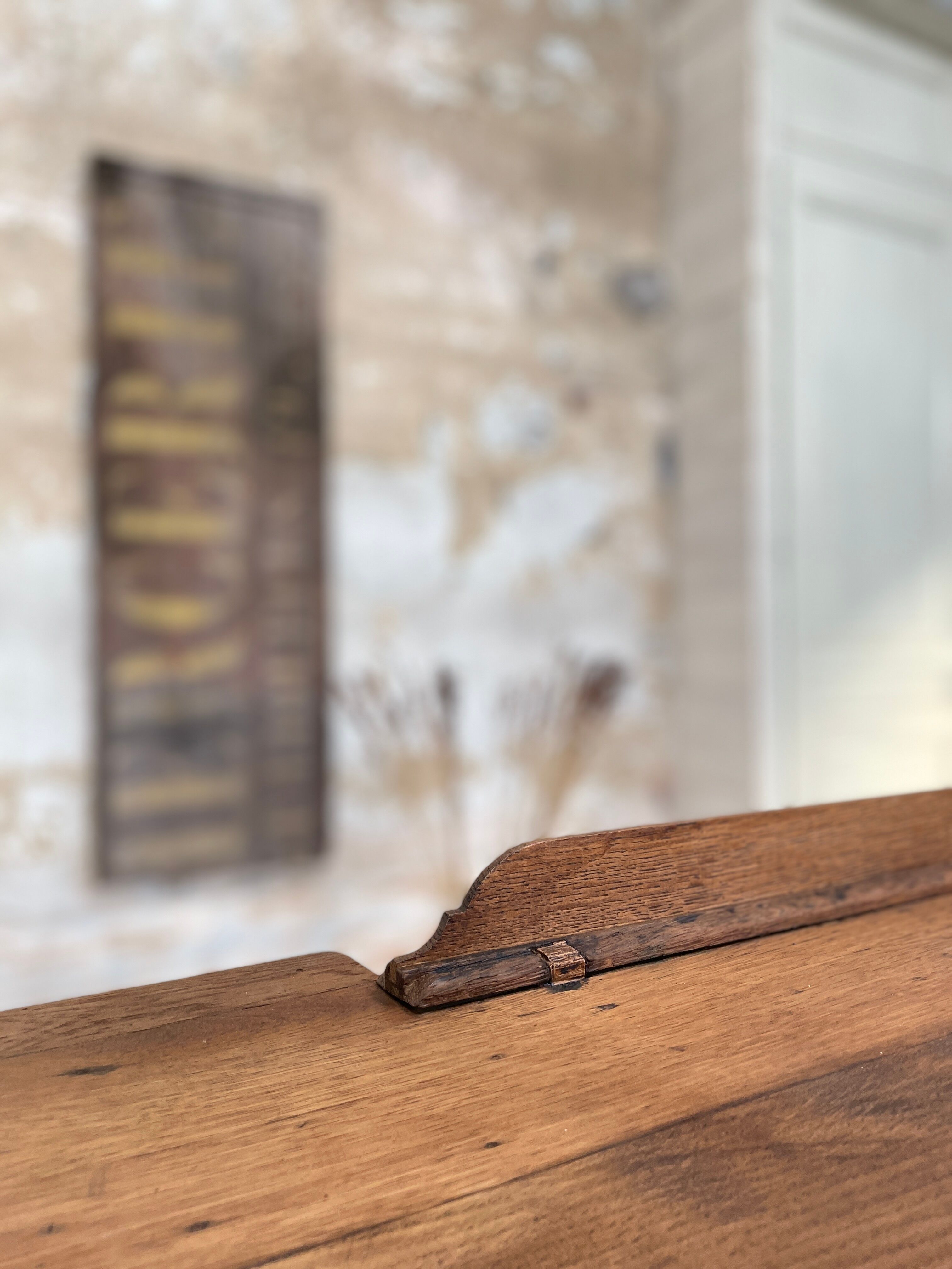 Solid oak box countertop, circa 1900.