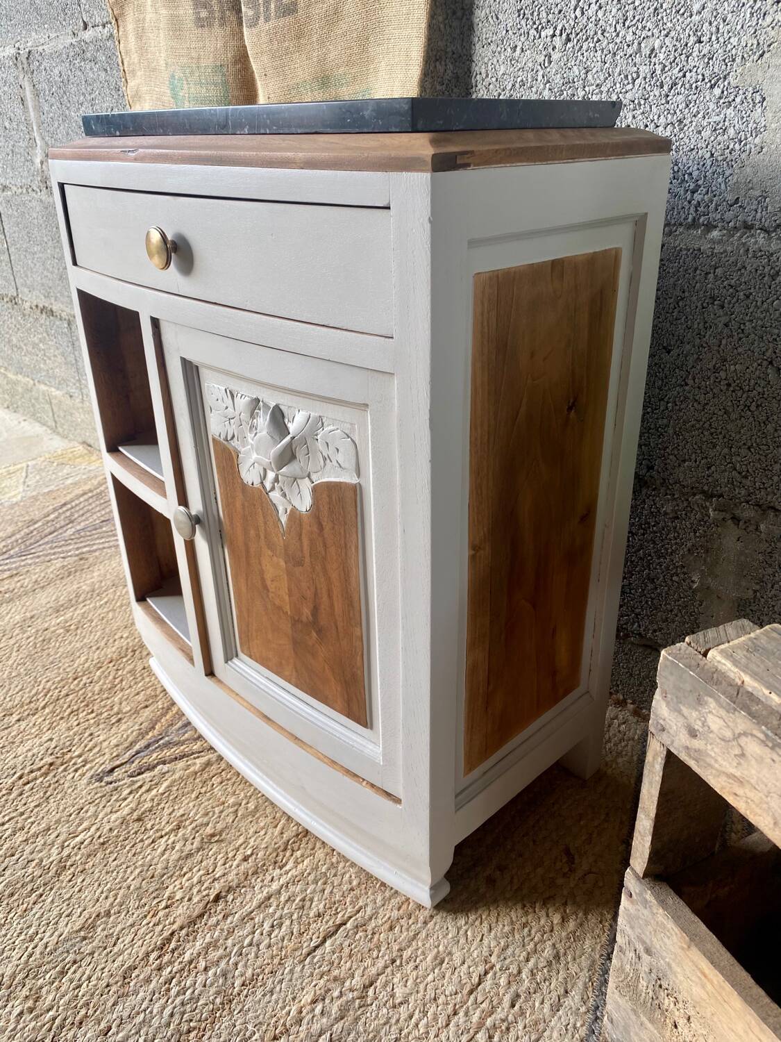 Bedside table, Art Deco side furniture