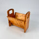Mid century pinewood magazine holder, 1970