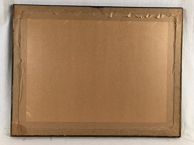 Party in the garden, framed watercolor late nineteenth