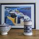 Vintage ceramic soup tureen from Tunisia – 1970s – Blue and t