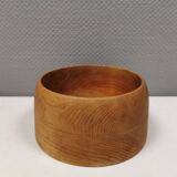 Large Danish bowl in turned ash wood 1970s.