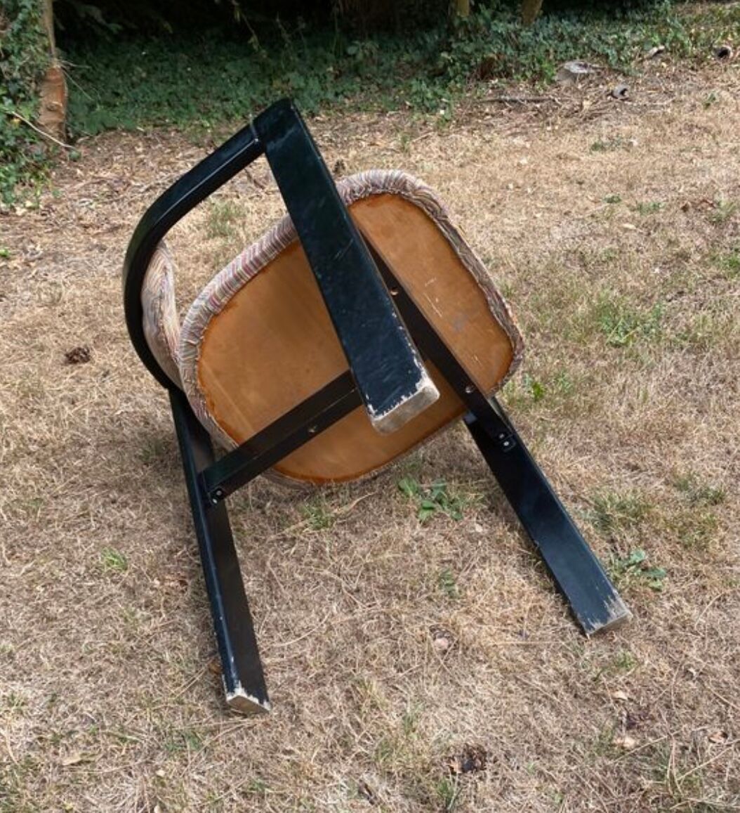 Tripod wooden chair from the 60s