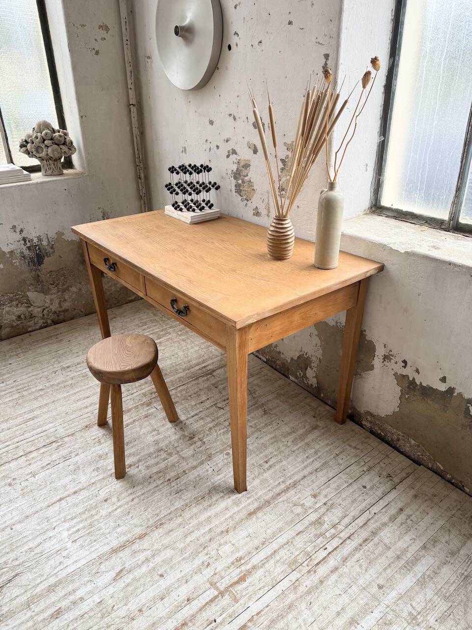 Oak veneer desk 1950