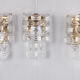 Crystal Wall Lamps set of 3 by J.T. Kalmar, 1960s
