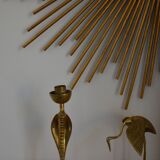 Cobra brass candlestick