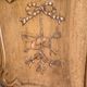 Antique wardrobe in classic style made of solid wood.