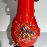 Vase Murano rouge années 70