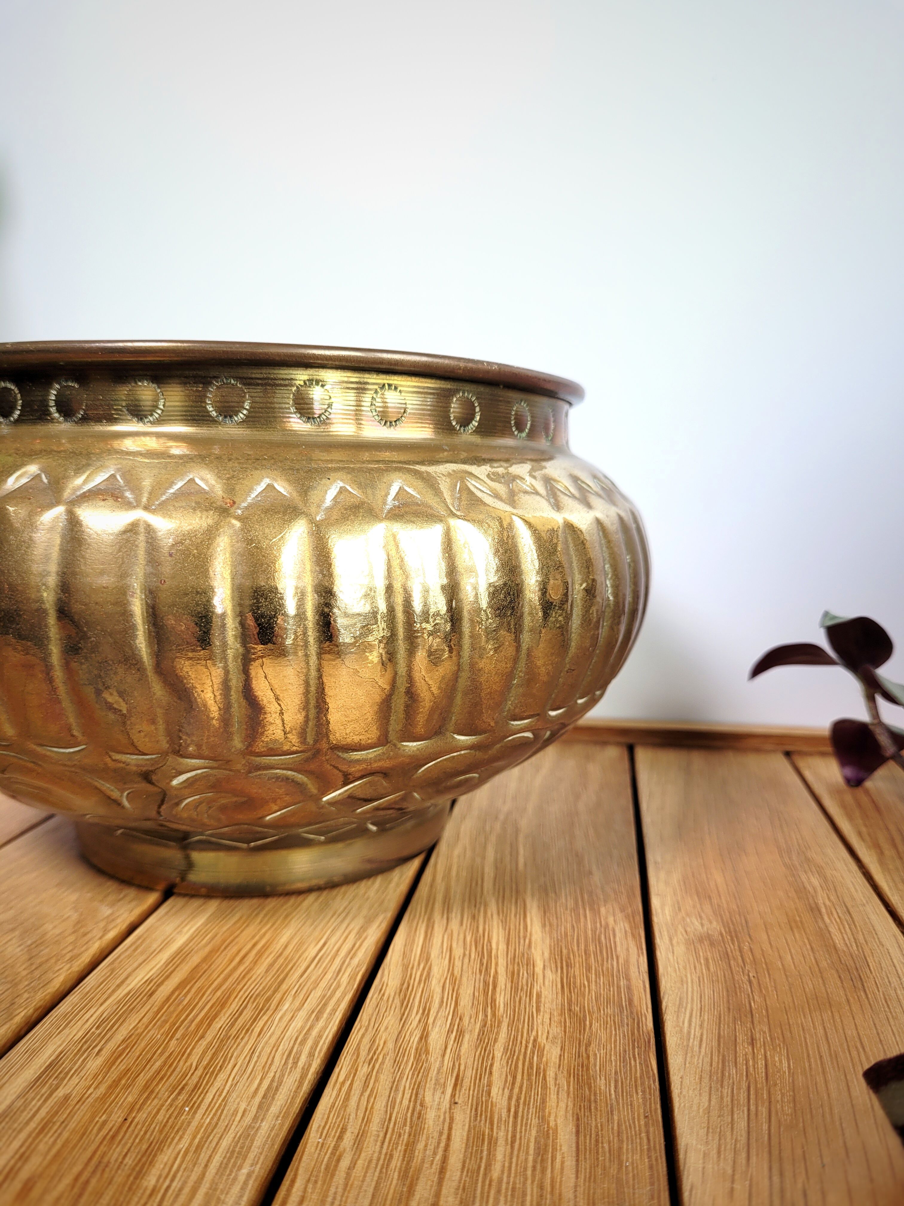 Brass pot cover