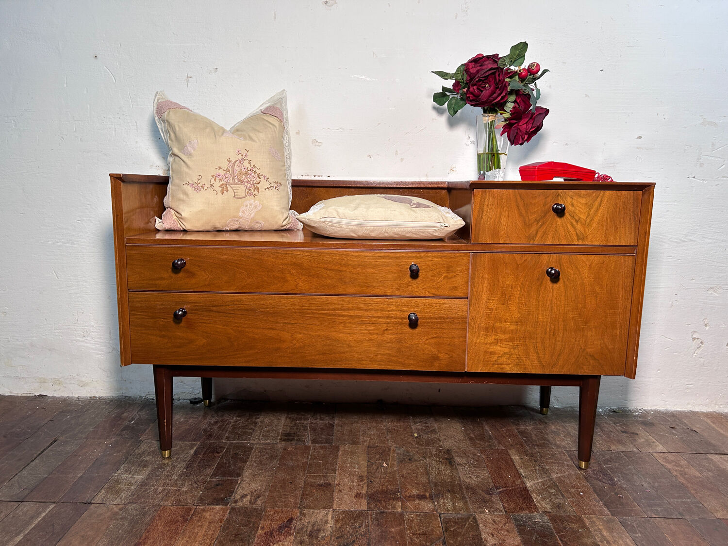 Mid century retro vintage teak telephone seat by G-Plan 1960