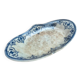 Ravier ancien Jules Veillard Bordeaux décor Moustier – Terre de fer Xixe siècle