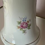 Large Hollohàza porcelain vase with floral motifs