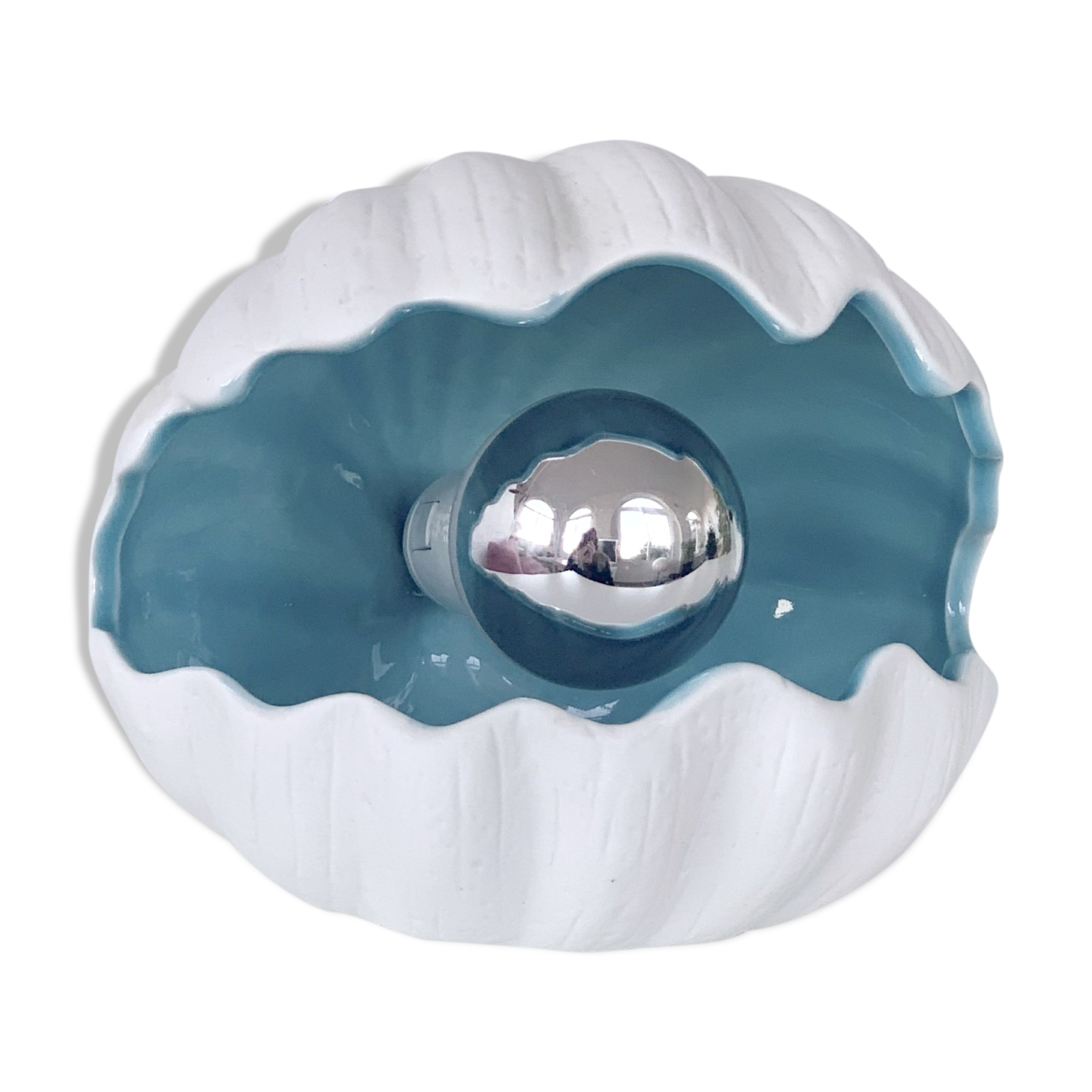 Lampe coquillage en céramique