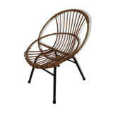 Chair shell rattan child 60s