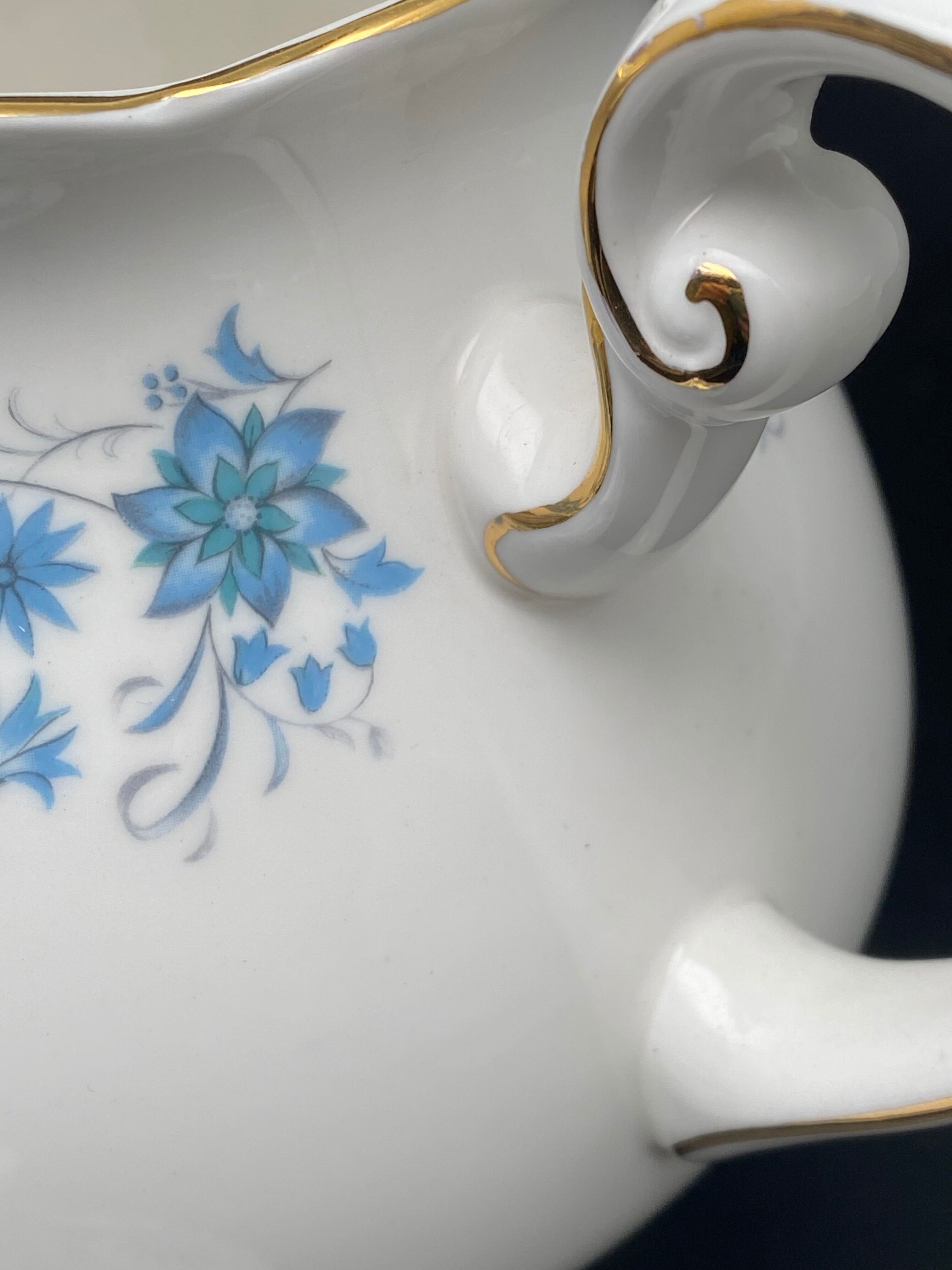 Fine Chinese porcelain tea set small sky flowers