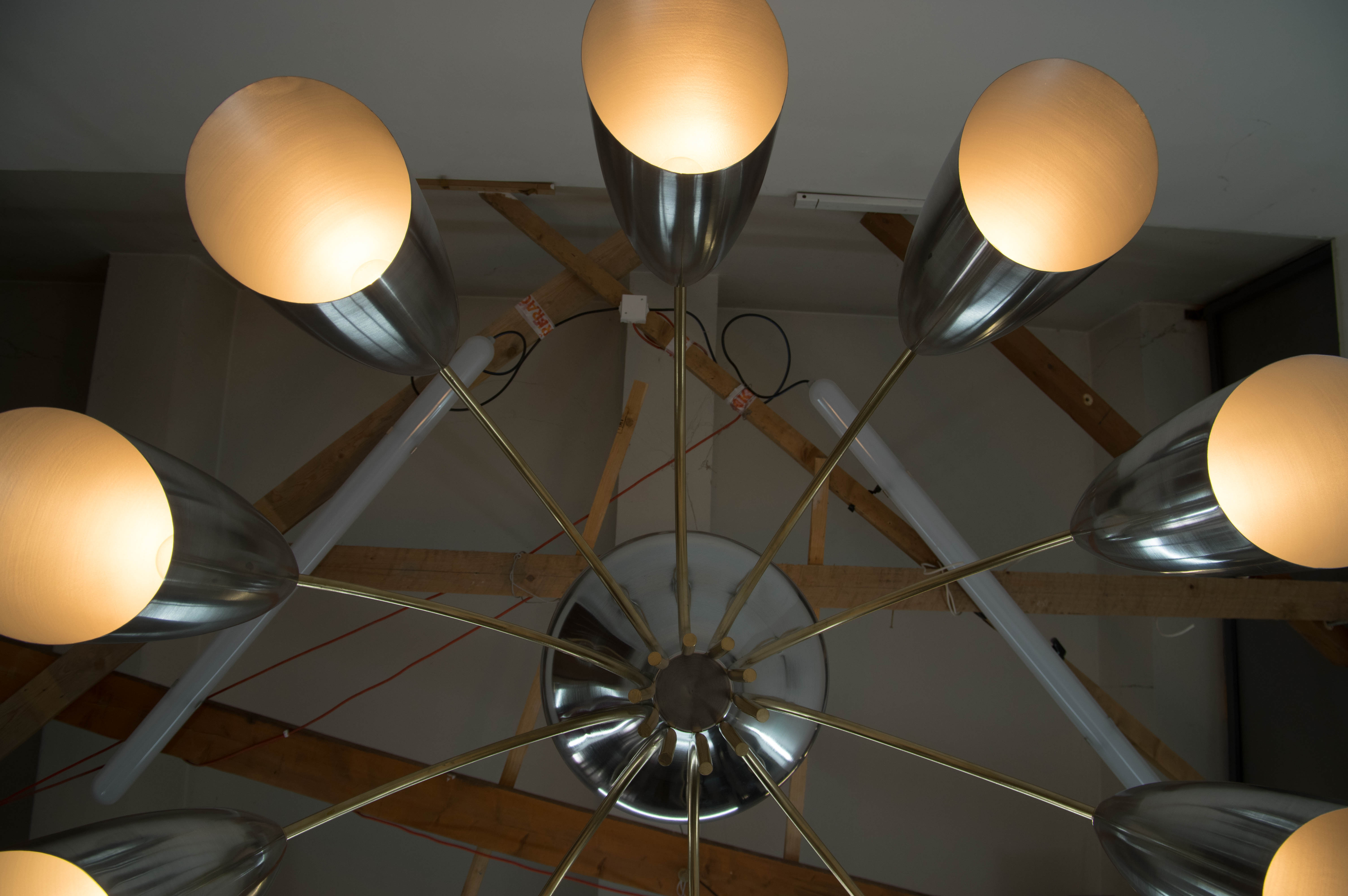 Huge space age chandelier, 1960