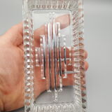 Wooden tray with glass ramekin handle servant aperitif appetizer vintage art deco appetizer