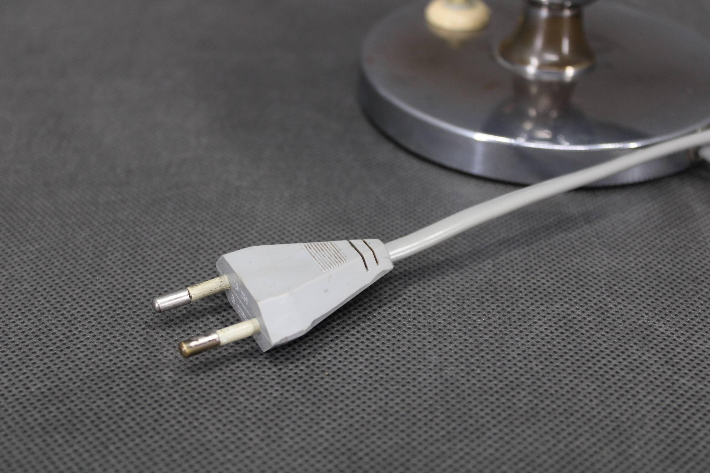 1930s Bauhaus Nickel Table Lamp, Czechoslovakia