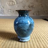 Signed vase in glazed ceramic