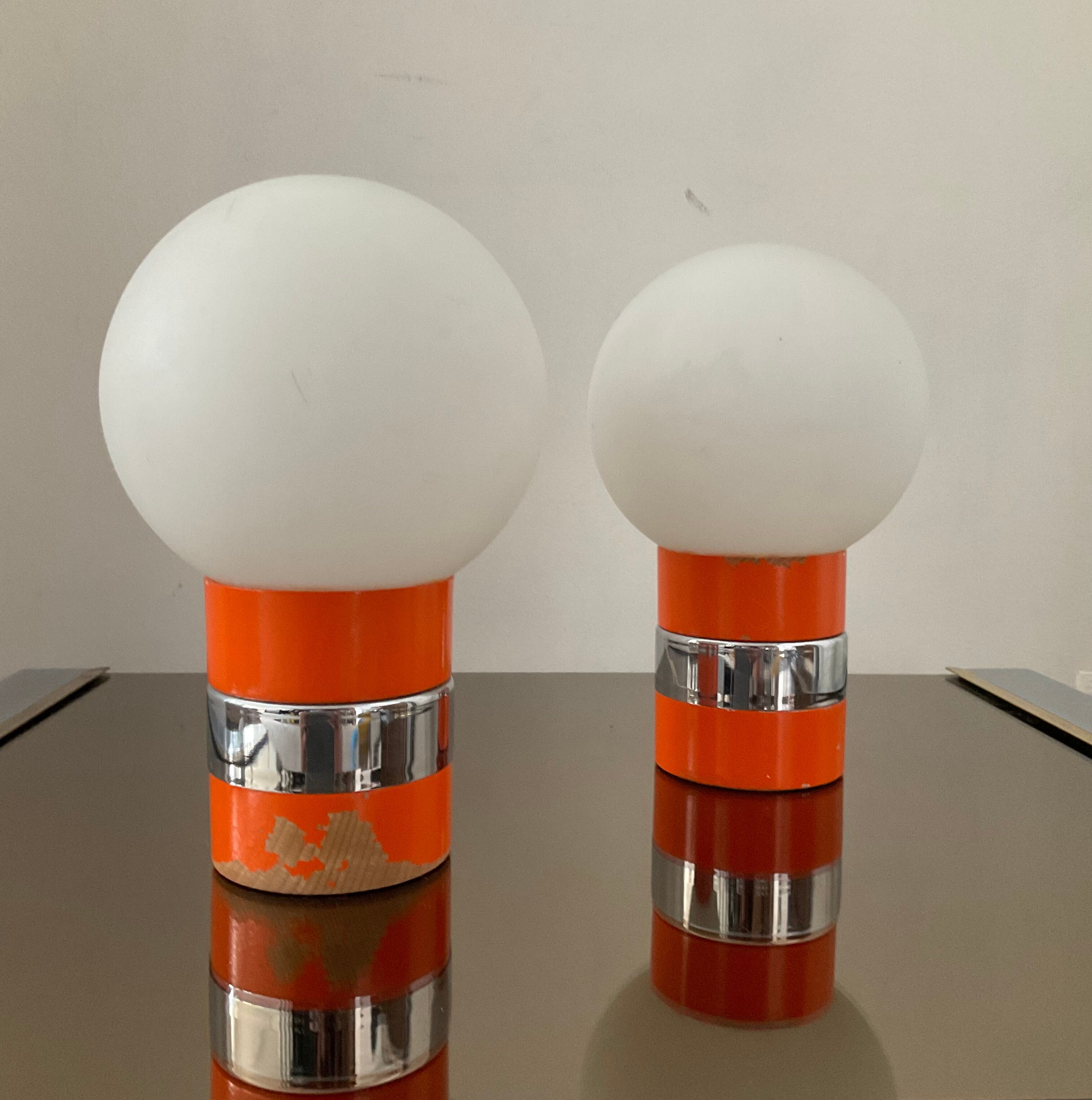 Paire de lampes space age des années 60/70