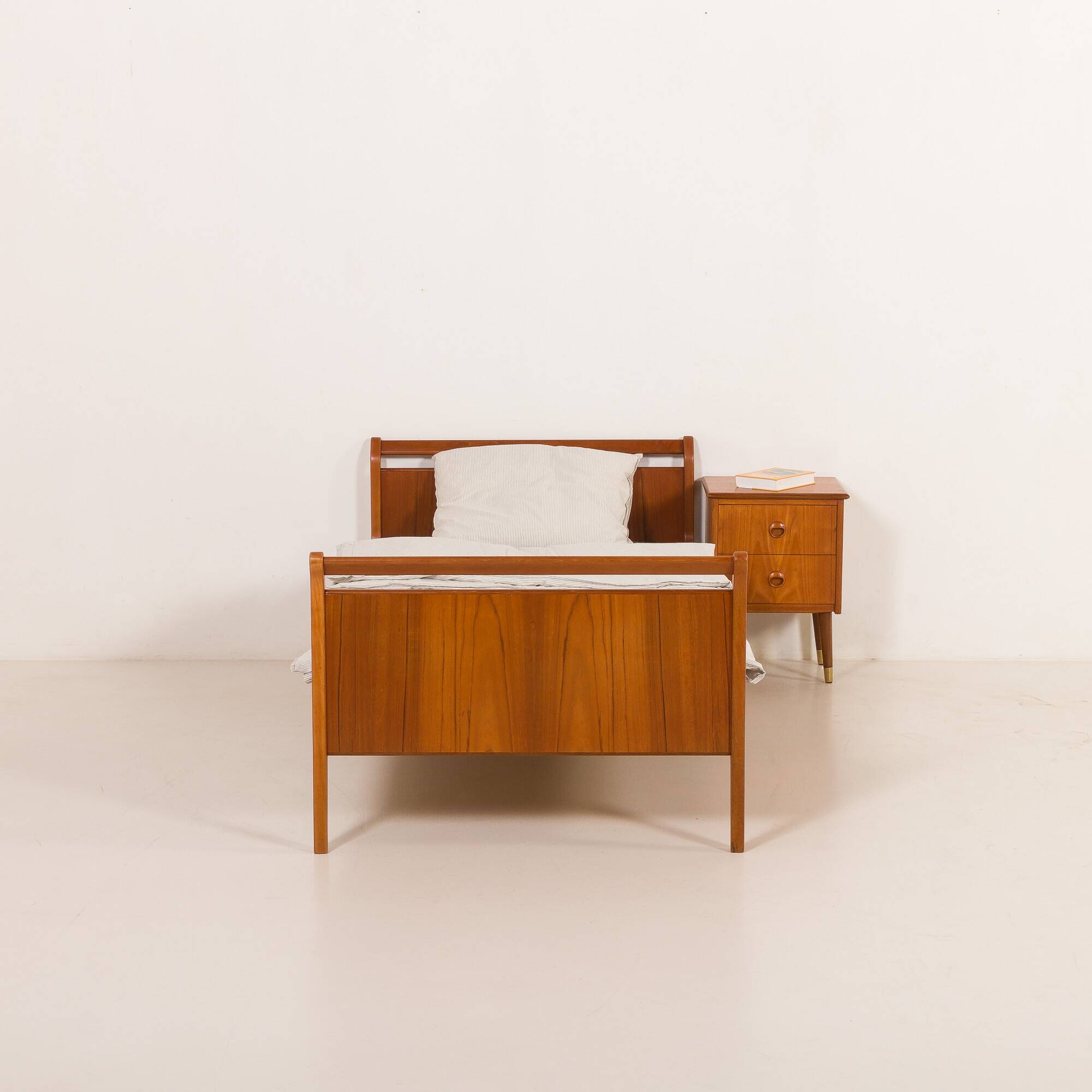 Danish mid century teak bed, 1960s