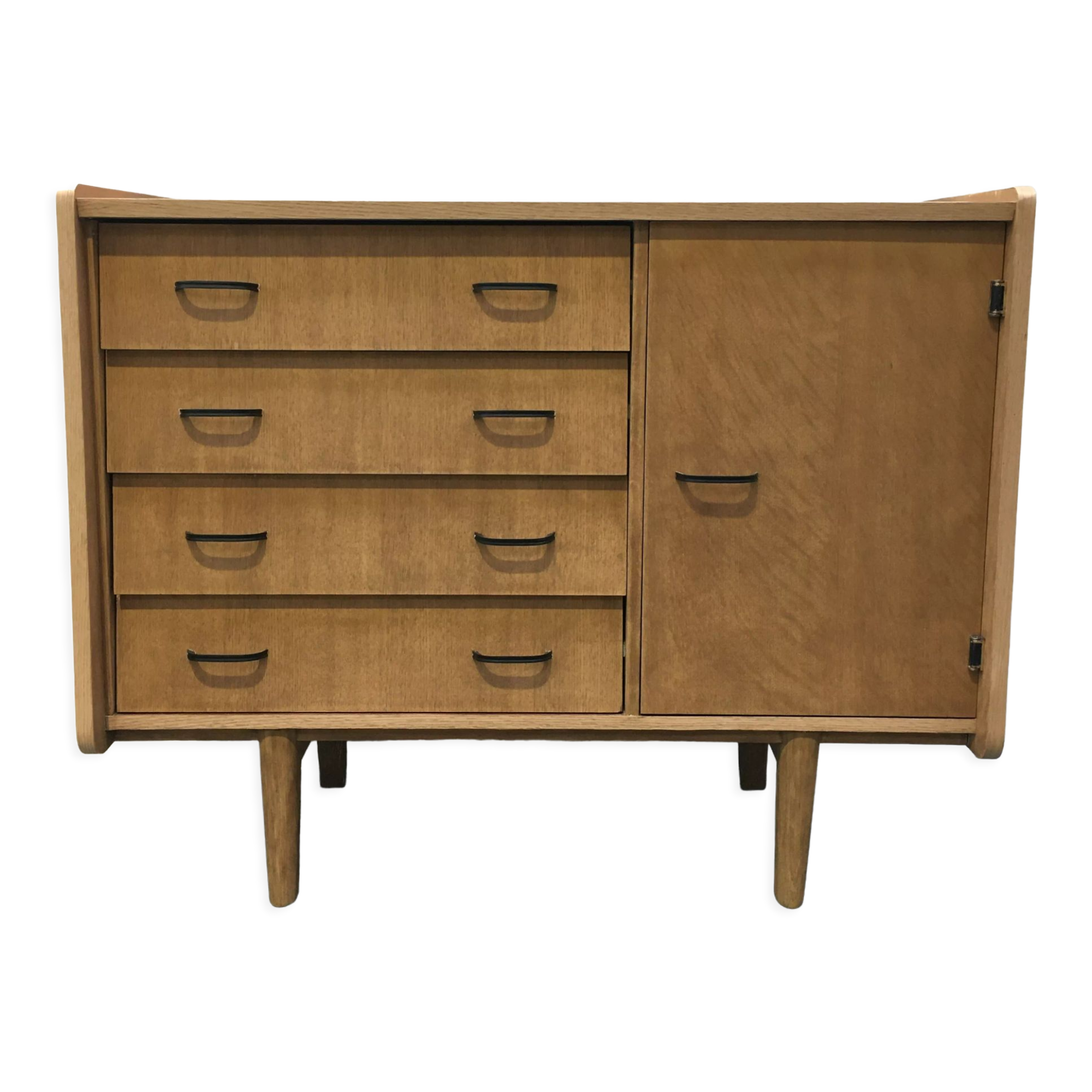 50s vintage oak chest of drawers