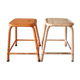 Pair of low metal stools industrial workshop - vintage
