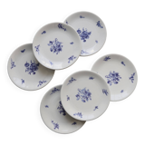 6 assiettes à dessert vintage – Porcelaine de Baudour