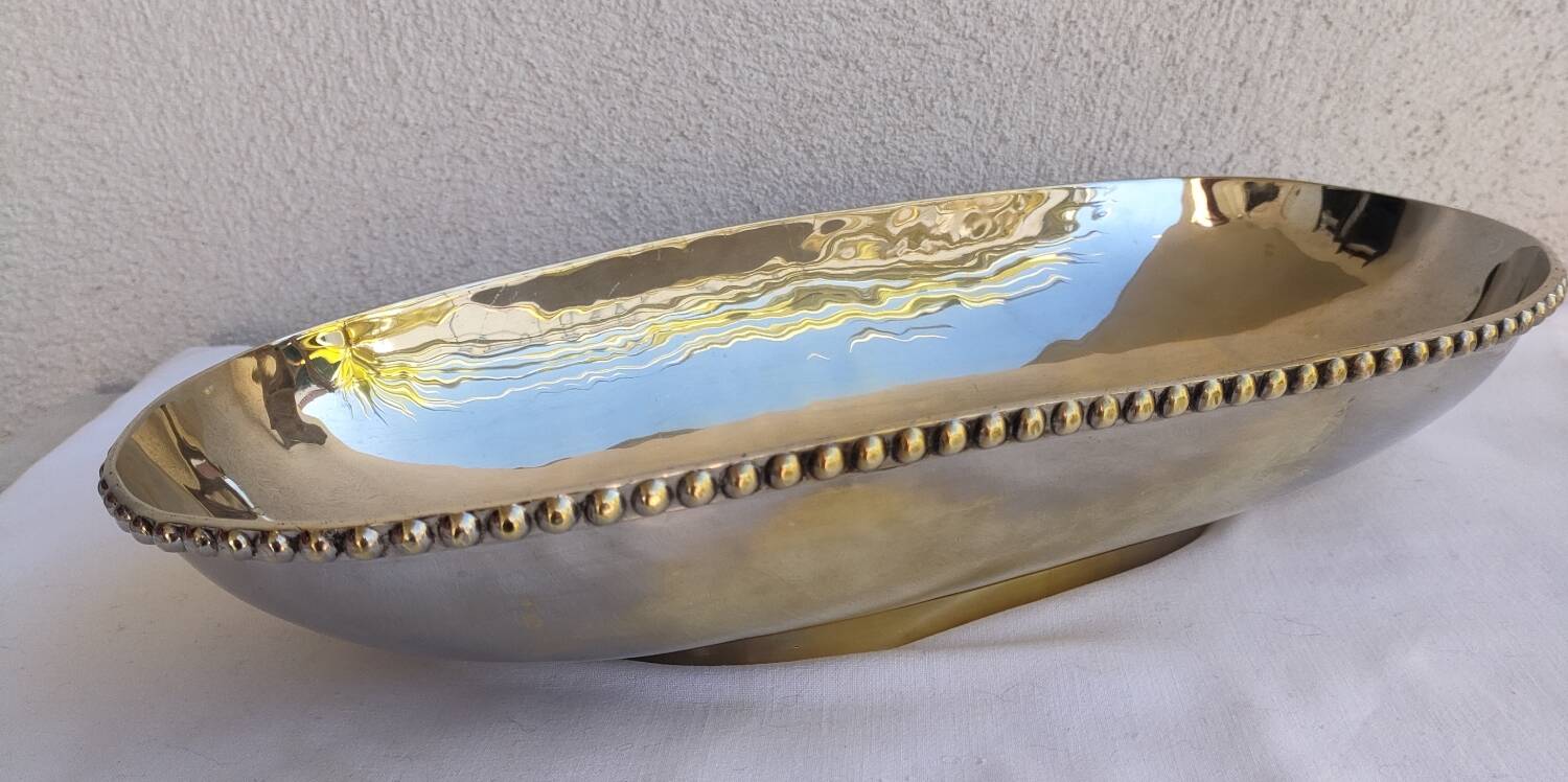 Studded silver metal basket