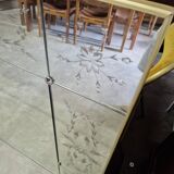 Antique Venetian brasserie mirror in eglomisé glass