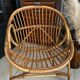 Vintage adult rattan armchair basket