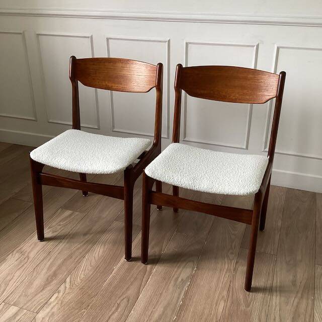 Pair of teak chairs by Erik Buck