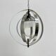 Mid-century glass sphere hanging pendant glass lamp design 1970’s space age Italy