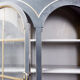 Double-bodied lacquered grey wooden sideboard - one pair available (B)