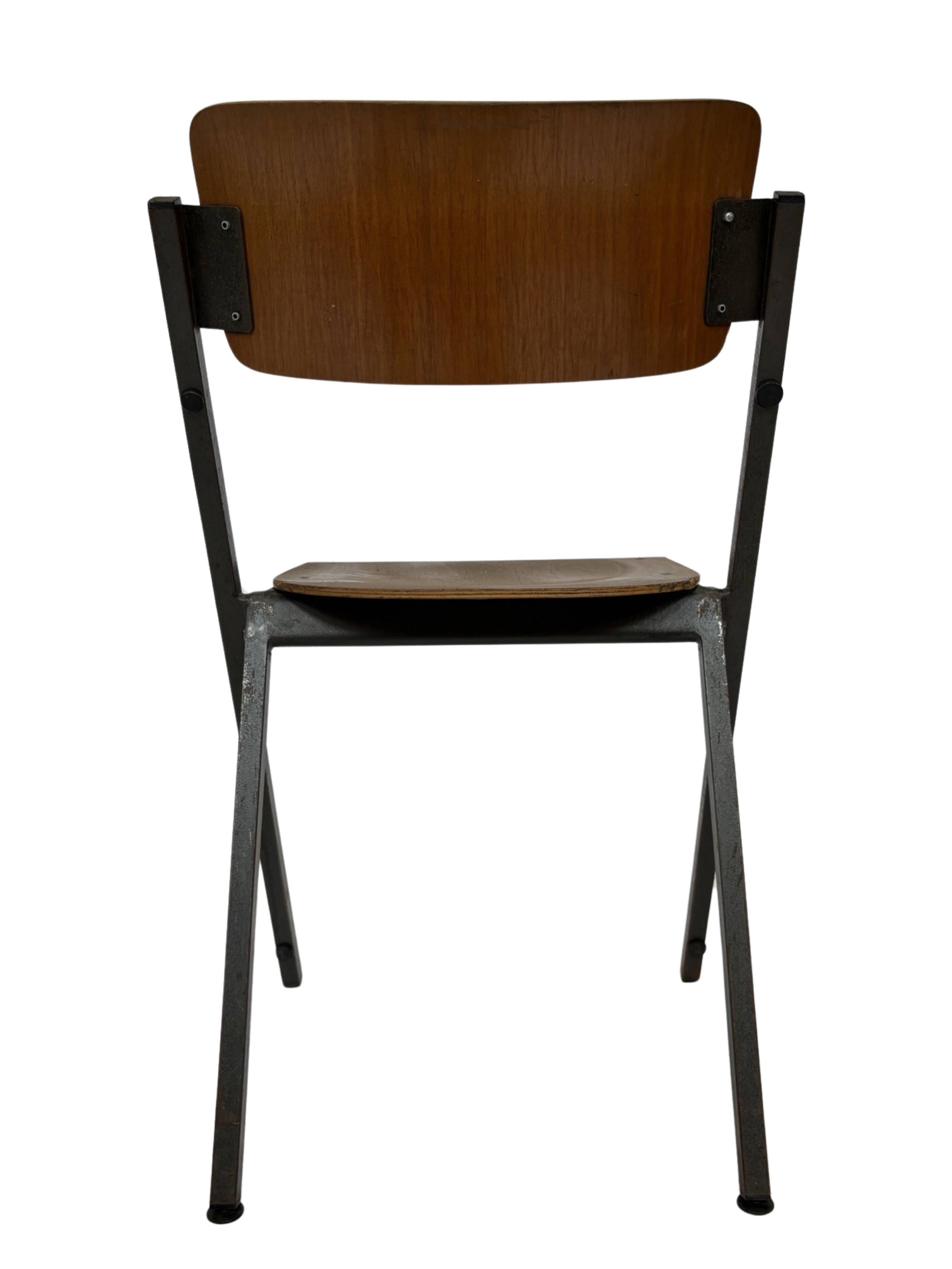 Set Of Four Compass Chairs 1960 Dutch Design School Chairs
