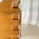 Sculptural coffee table in mahogany and glass – Europe, 1970s