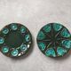 Pair of Mid Century Modern oyster plates 1970s