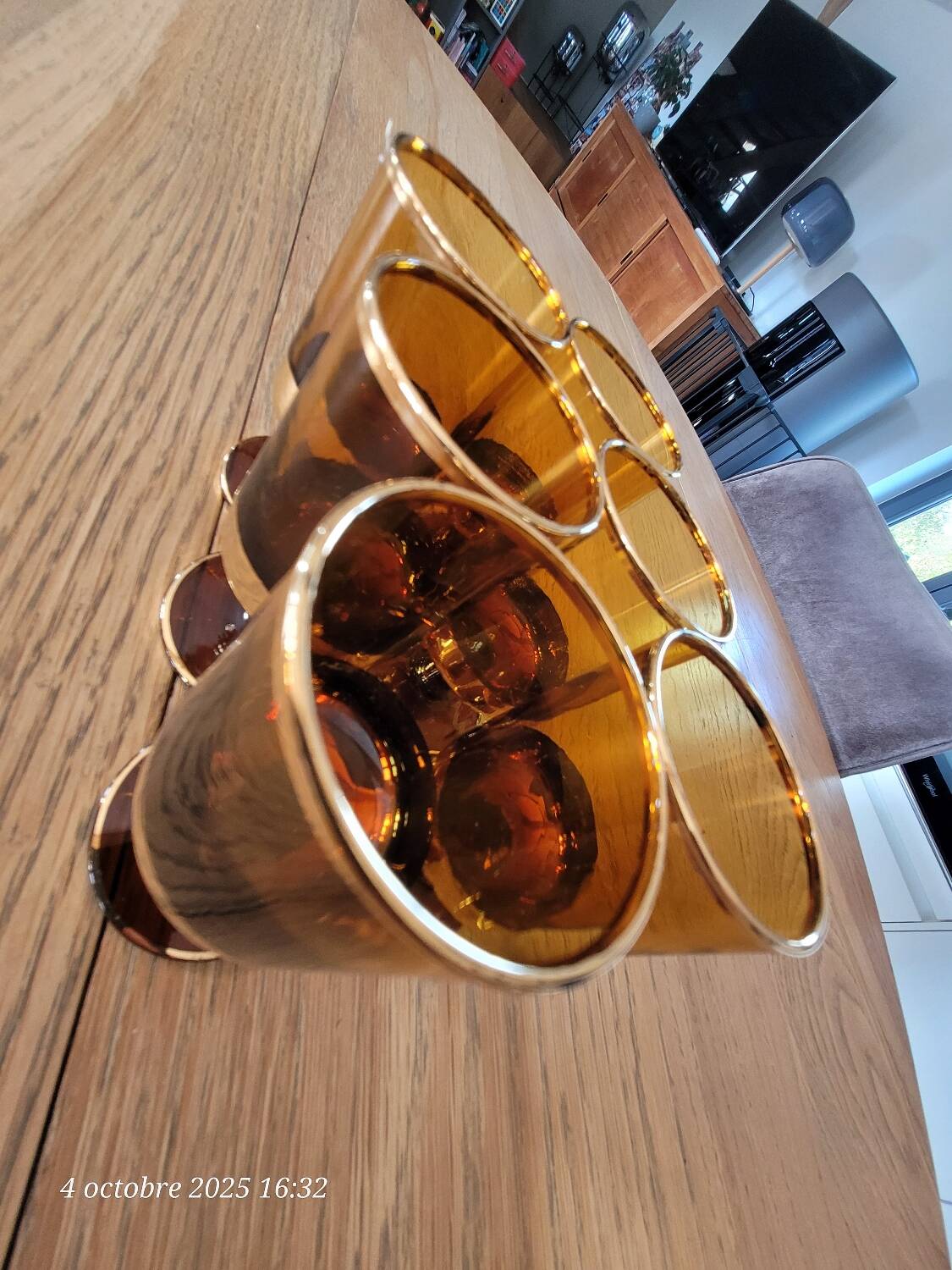 6 verres à liqueur vintage