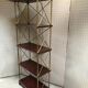 Mahogany and gold metal shelf