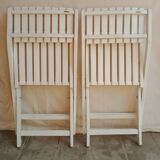 Vintage garden furniture R Gleizes in white painted wood